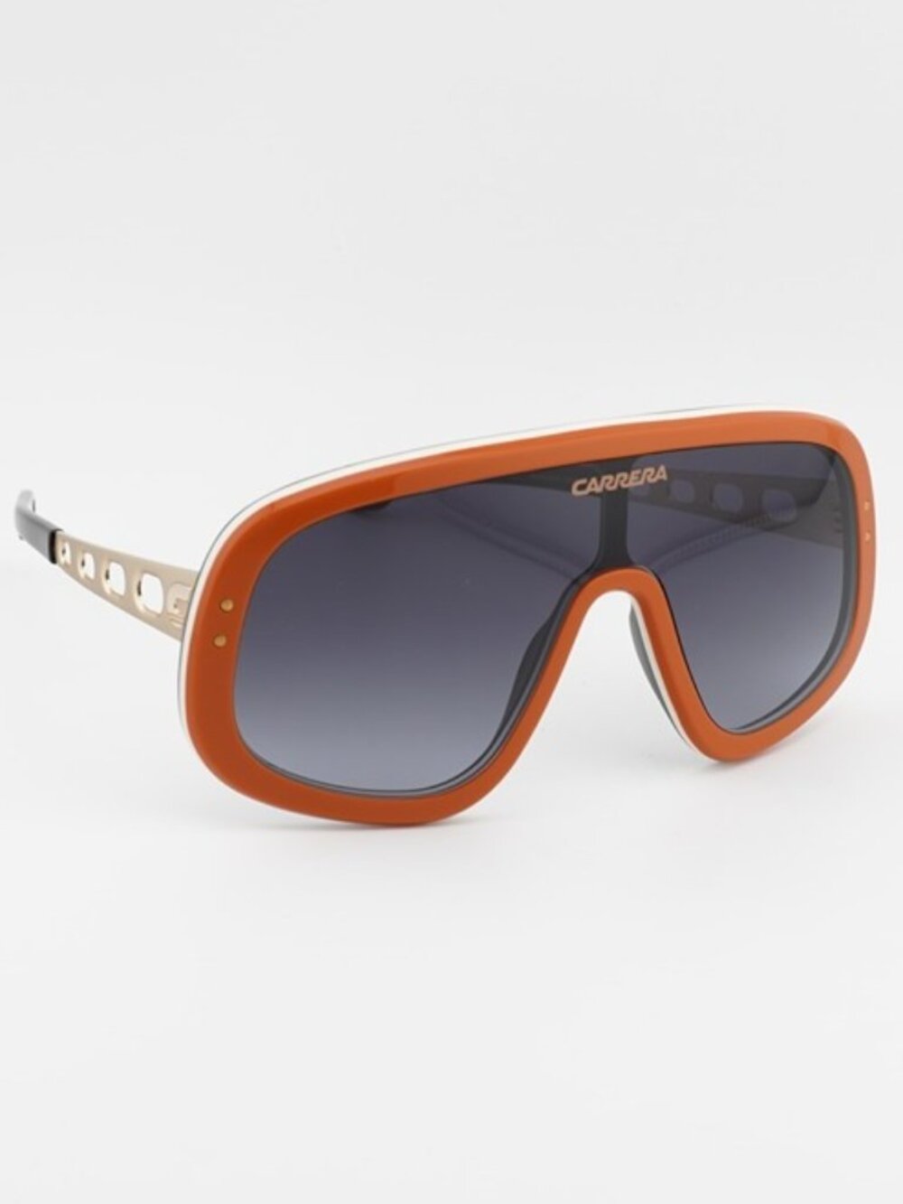 Carrera FLAGLAB 17 0C3E 9O Unisex Sunglasses Orange Shield Frame, Grey Lenses